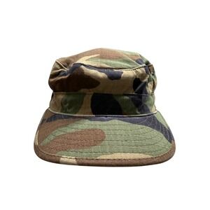 Propper US Military Woodland Camo Hot Weather Patrol Cap Hat Size 7 1/2 Ripstop